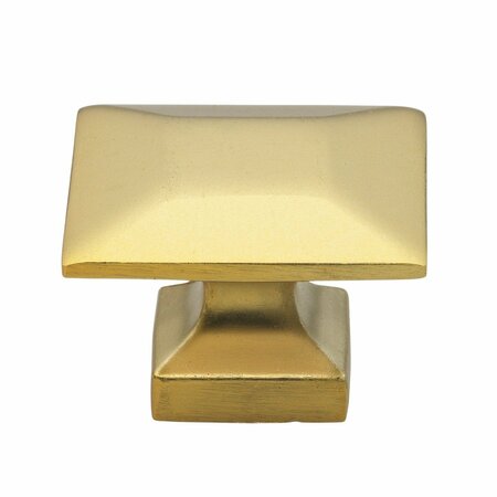 GLIDERITE HARDWARE 1-3/8 in. Brass Gold Modern Square Cabinet Knob, 5PK 5101-BG-5
